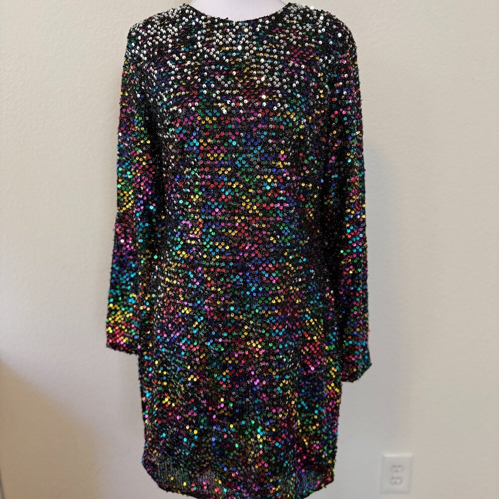 Aqua Sequin Cocktail Dress | Sz XL | Brand New with Tag | Stunning Party Look
